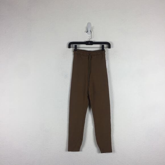 NWT Good American Brown Legging Size 0 Essential Comfy Tie Waist High Rise - Picture 3 of 13